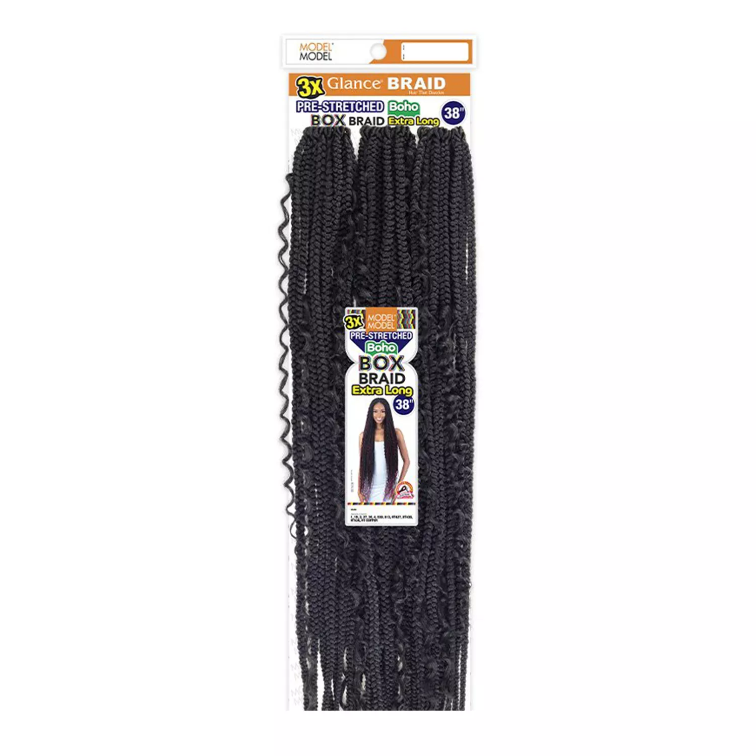 ModelModel Crochet Braids Glance 3X Pre-Stretched Boho Box Braids Extra Long 38"