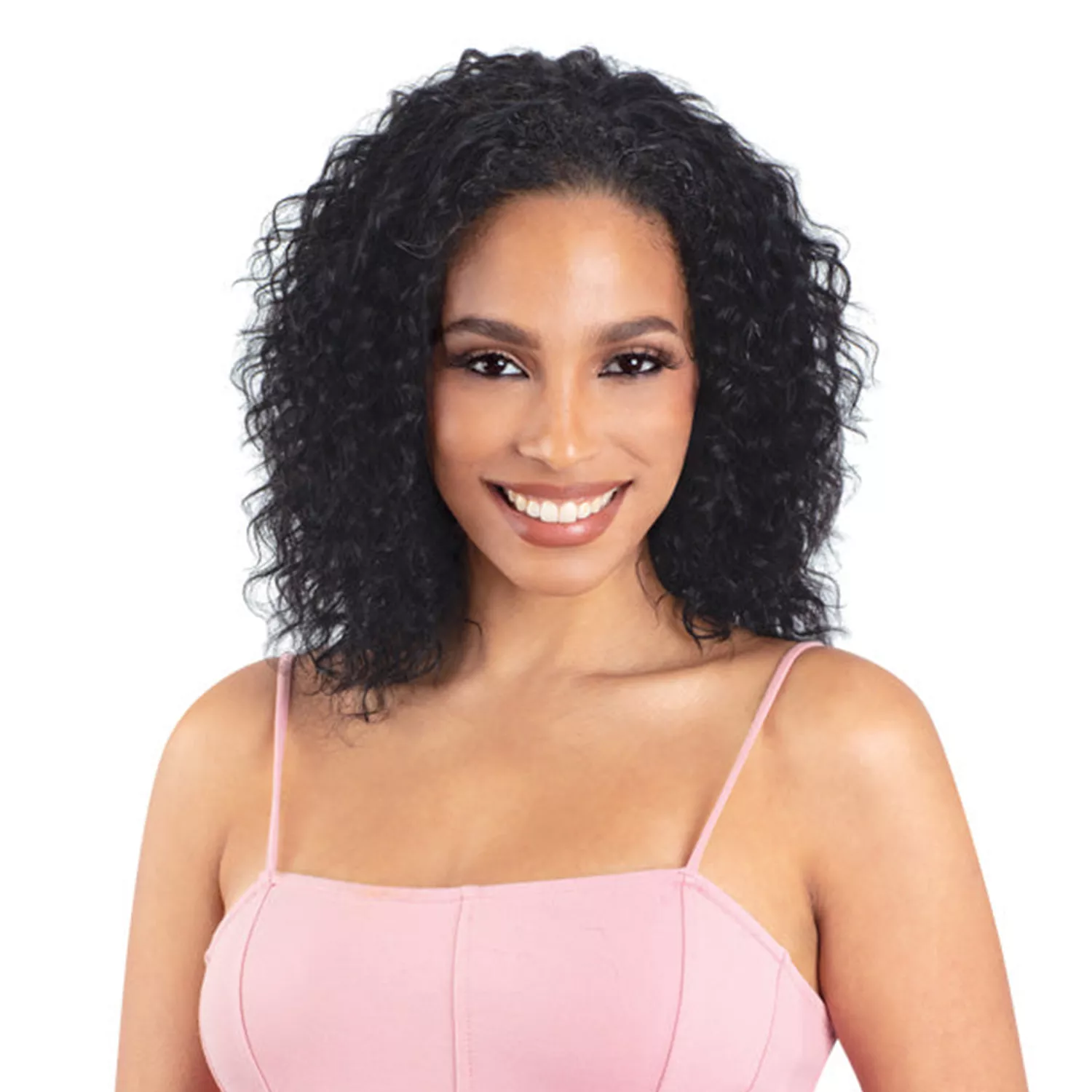ModelModel Nude Brazilian Natural Human Hair Wig Deep Curl 16"