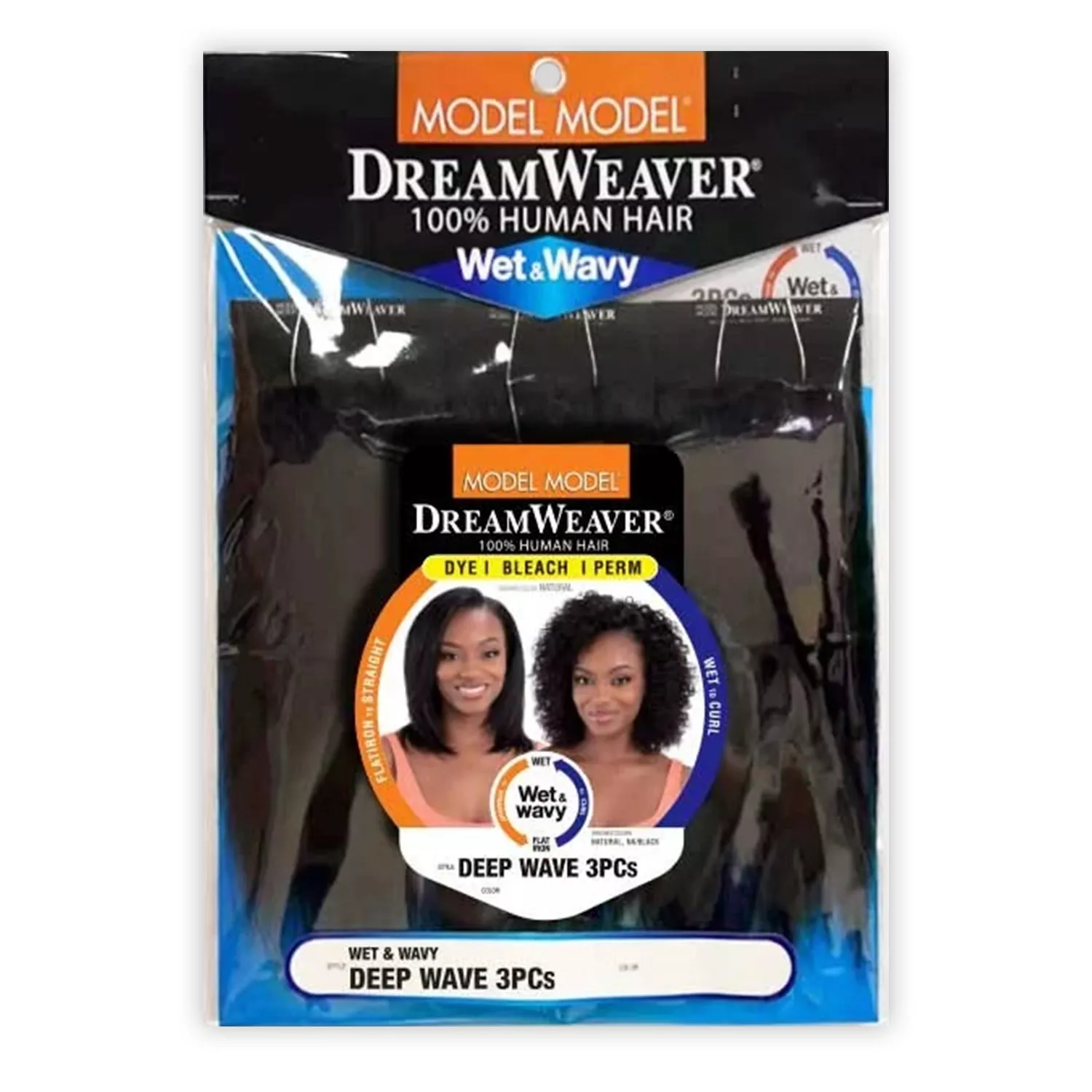 ModelModel Virgin Human Hair Dream Weaver Wet n Wavy Deep Wave 3Pcs