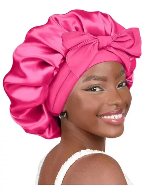 Ms. Remi Silky Wide Edge Strap Day & Night Cap, XL #3702 (Pink, Beige, Blush, Purple)