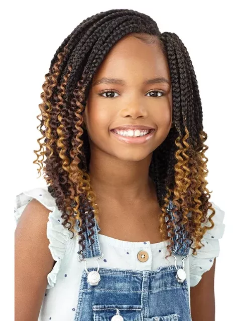 [MULTI PACK DEAL]Outre X-Pression Lil Looks 2X BOX BRAID SWEETY Crochet Braid 8″- 10 pcs