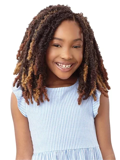 [MULTI PACK DEAL] Outre X-Pression Lil Looks 2X BUTTERFLY LOCS SWEETY Crochet Braid 8″- 10 pcs