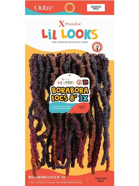 [MULTI PACK DEAL] Outre X-Pression Lil Looks 3X BORABORA LOCS Crochet Braid 8″- 10pcs