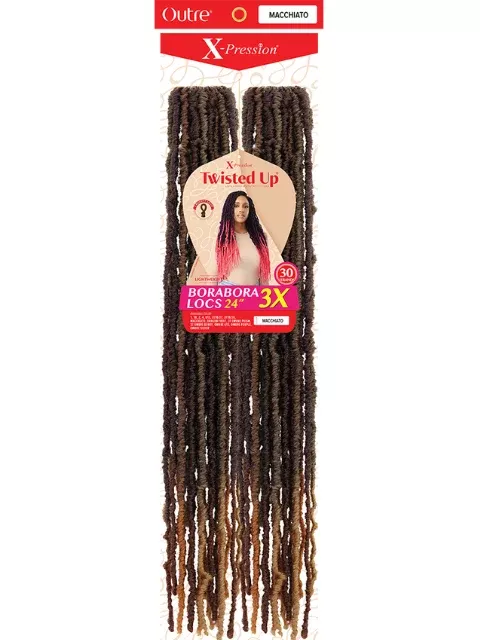 [MULTI PACK DEAL] Outre X-Pression Twisted Up 3X BORABORA LOCS Crochet Braid 24″ 10pack