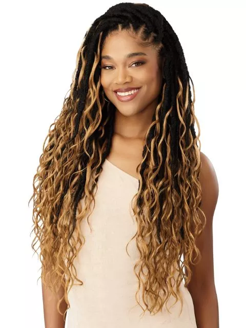 [MULTI PACK DEAL] Outre X-Pression Twisted Up Crochet Braid 3X BOHO ISLAND S WAVE LOCS 24″-10pcs