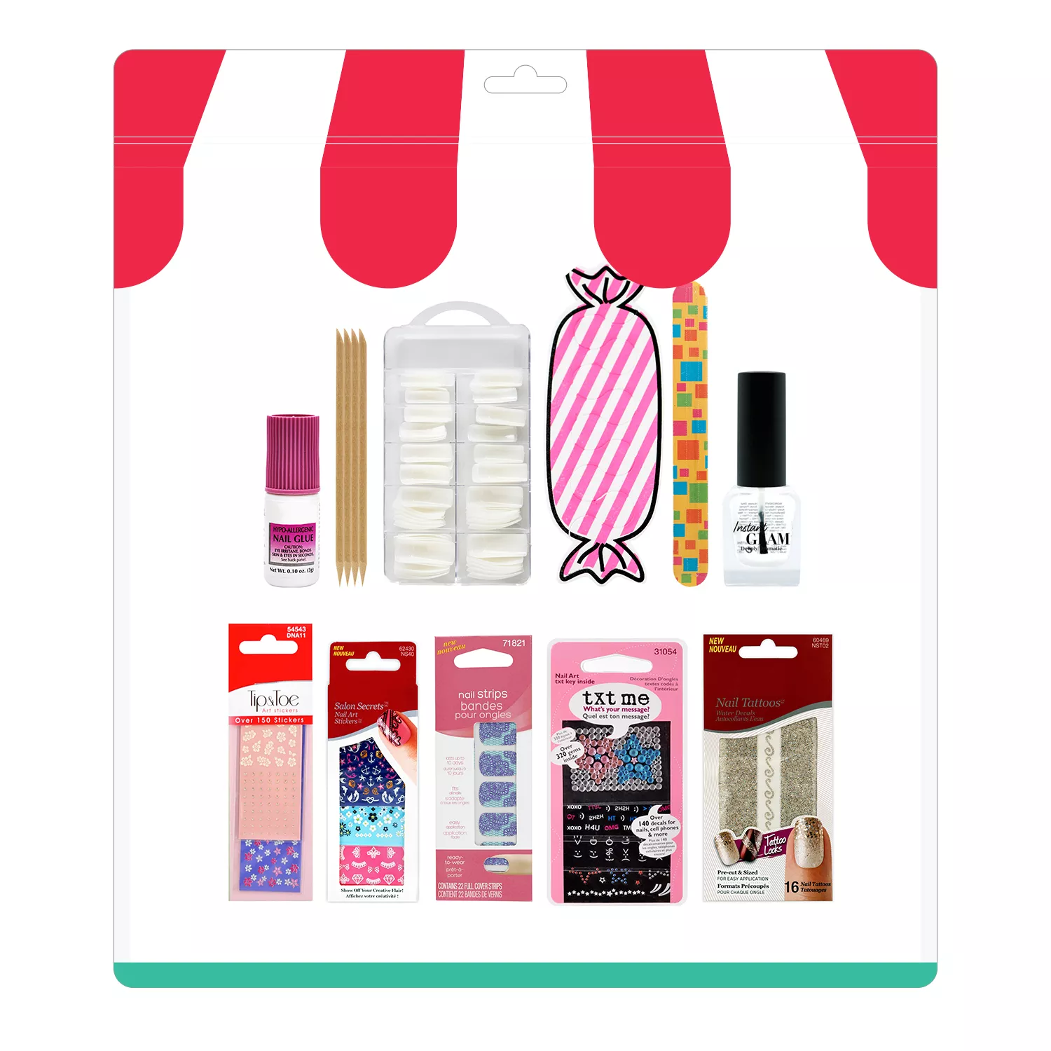 Nail Salon Bring at Home_Nail Art Starter Kit 11 Items