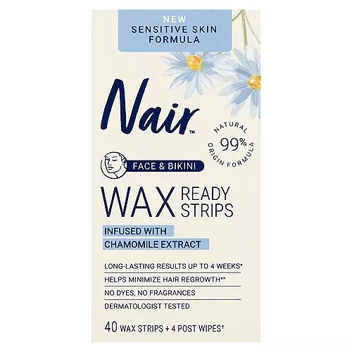 NAIR WAX STRIP FOR FACE 40CT