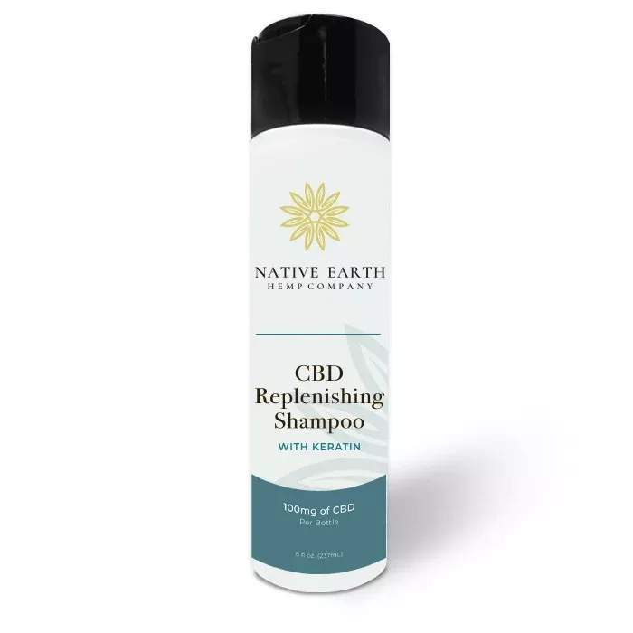 Native Earth 100mg of CBD Replenishing Shampoo with Keratin 8 oz