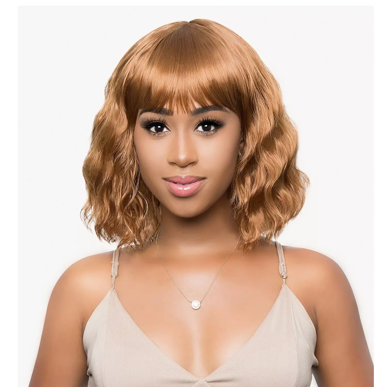 Natural Curl with Bang Bob Wig Baby Coco