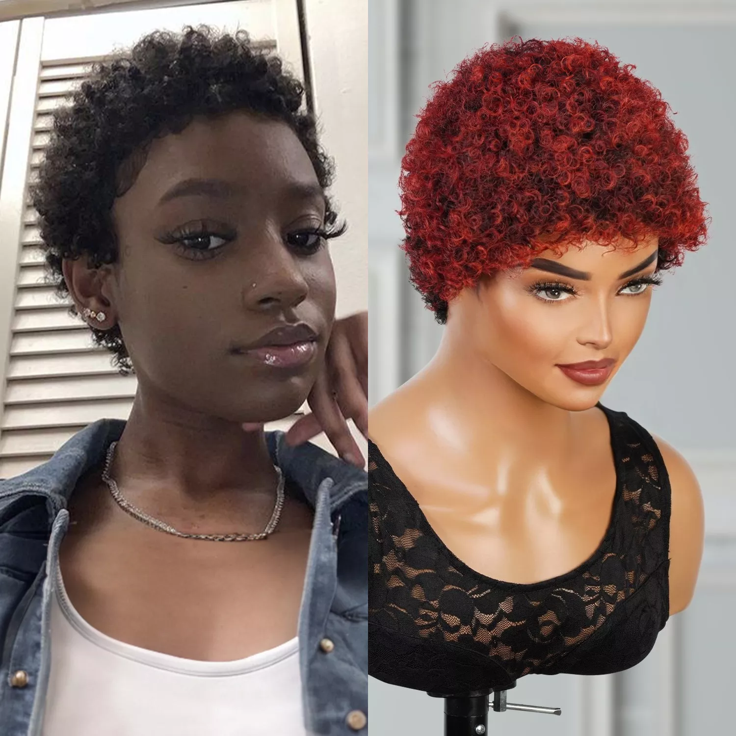 Natural Curly Short Wig Teresa