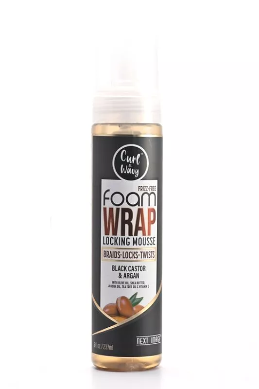 NEXT IMAGE FOAM WRAP LOCKING MOUSSE-BLACK CASTOR & ARGAN