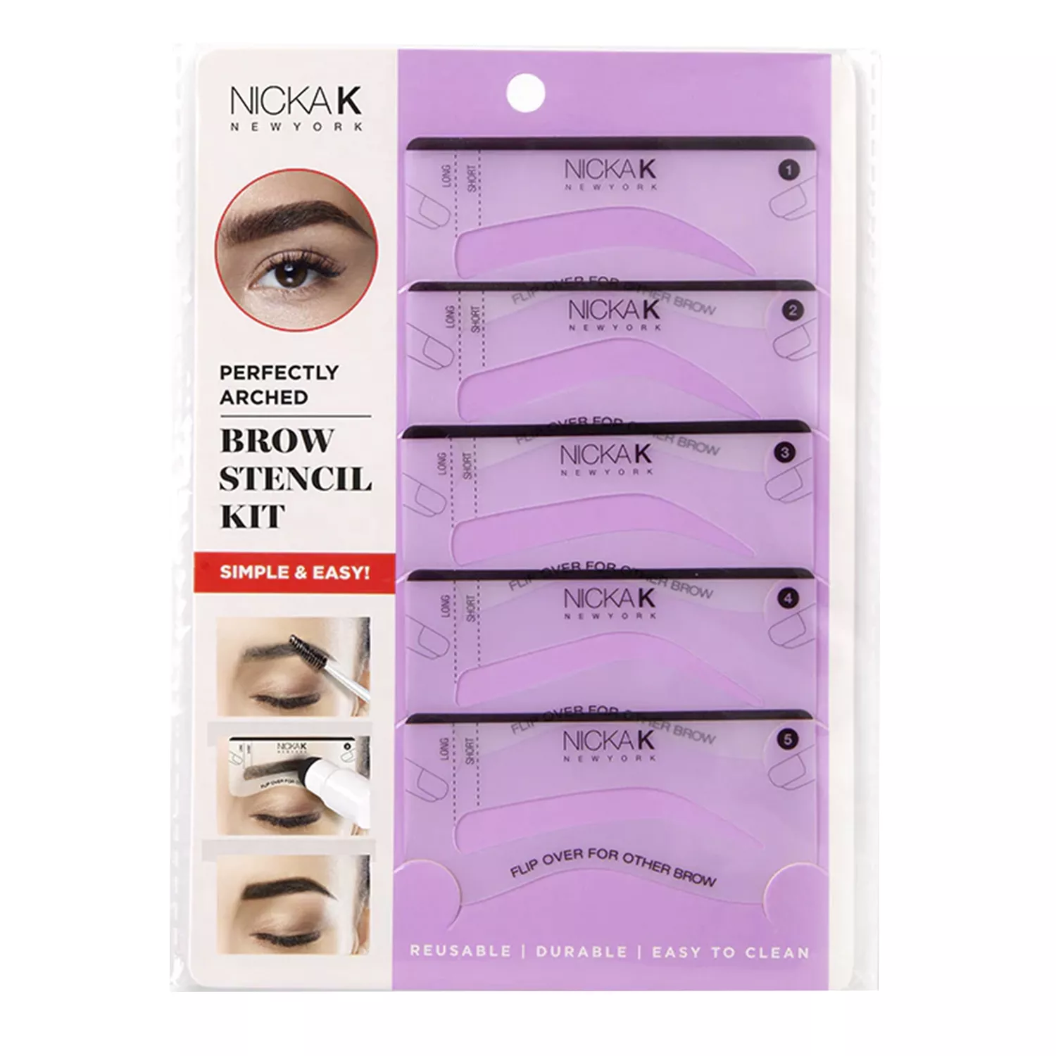 NICKA K New York Perfectly Arched Brow Stencil Kit