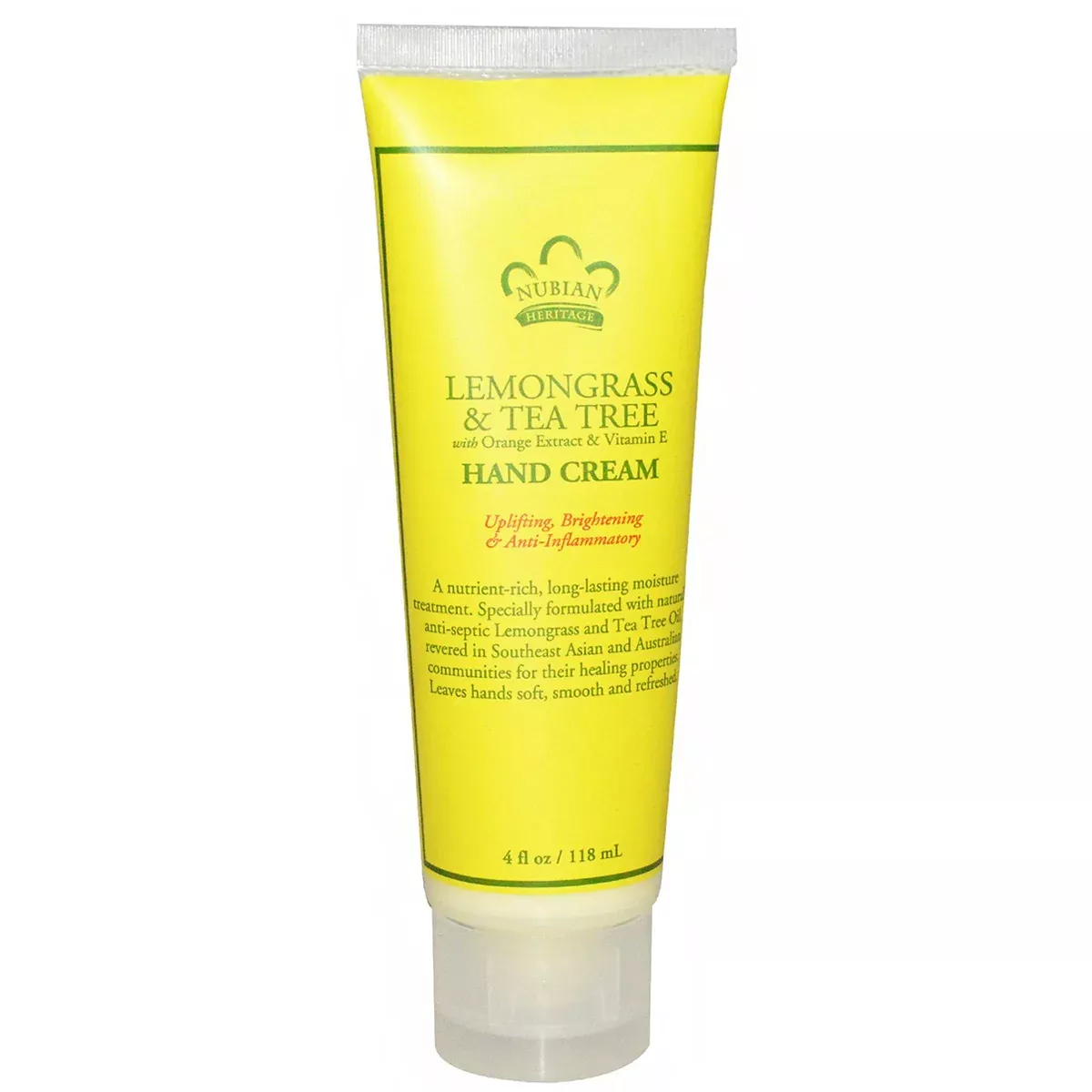 Nubian Heritage Lemongrass & Tea Tree Hand Cream 4oz