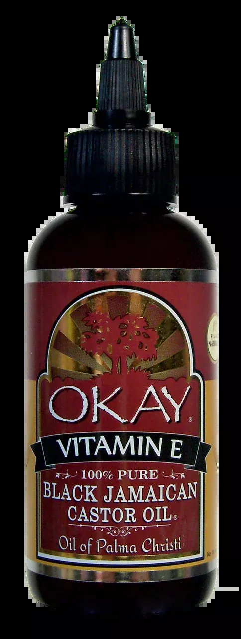 Okay 100% Pure Vitamin E Black Jamaican Castor Oil 4 oz