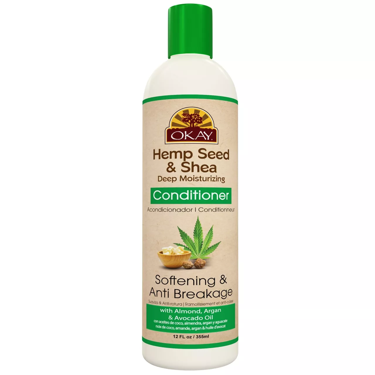 OKAY HEMP SEED & SHEA DEEP MOISTURIZING CONDITIONER 12oz