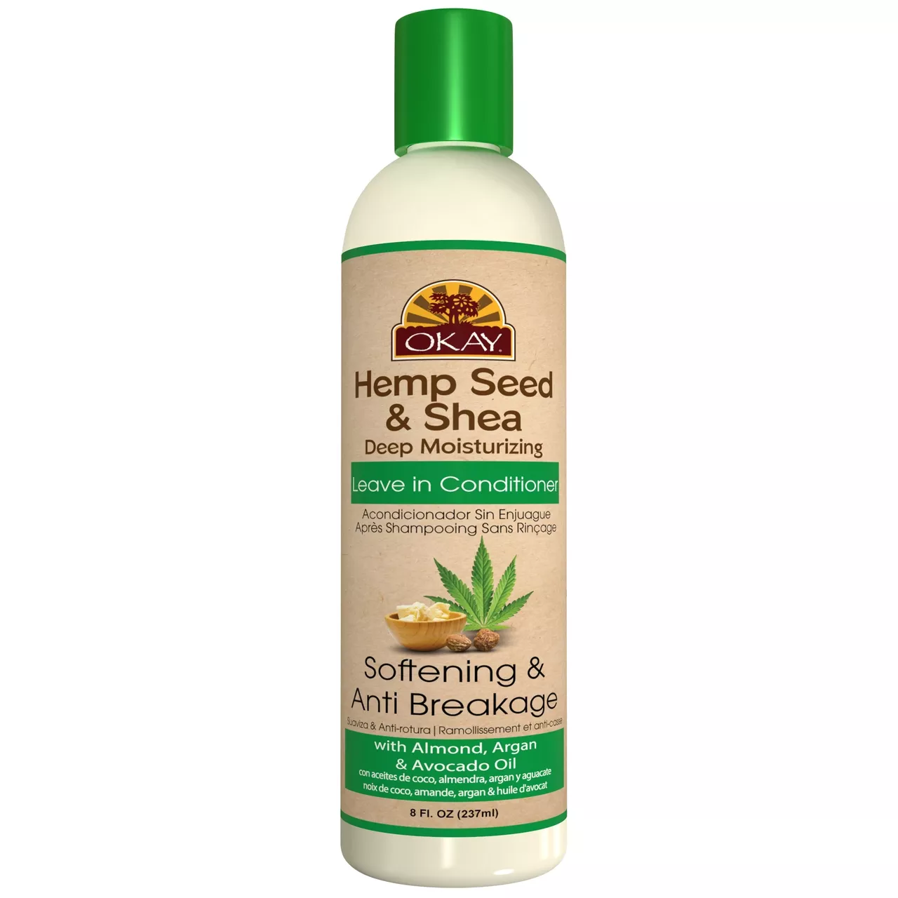 OKAY HEMP SEED & SHEA DEEP MOISTURIZING LEAVE IN CONDITIONER 8oz