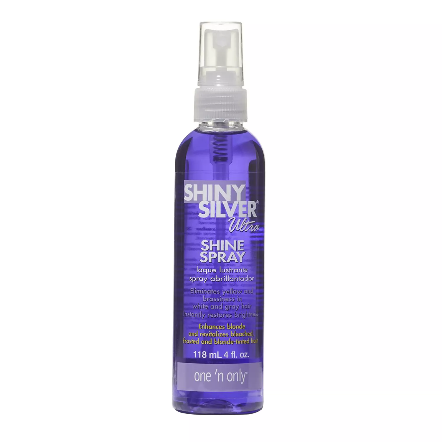 One'N Only Shiny Silver Ultra Shine Spray 4oz/ 118ml