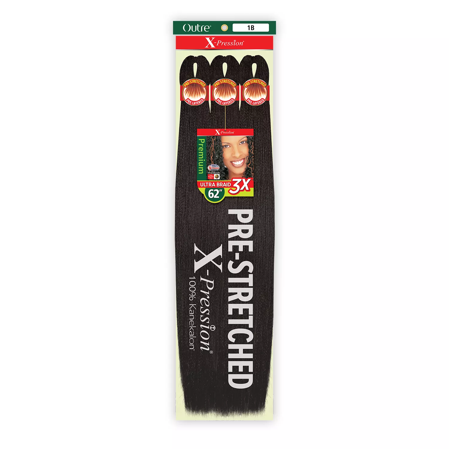 Outre Braids X-Pression Kanekalon 3X Pre Stretched Braid 62"
