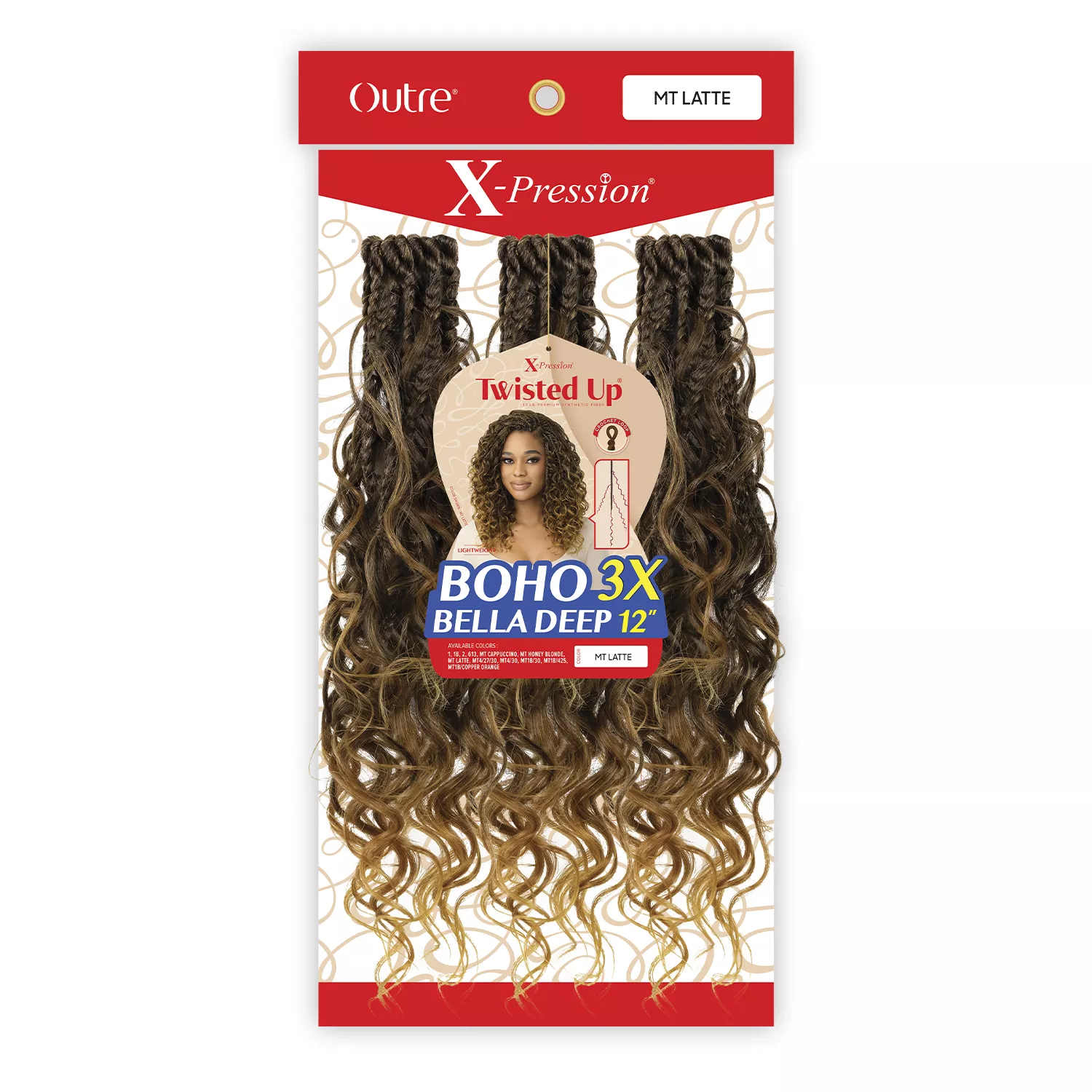 Outre Crochet Braids X-Pression Twisted Up 3X Boho Bella Deep 12"