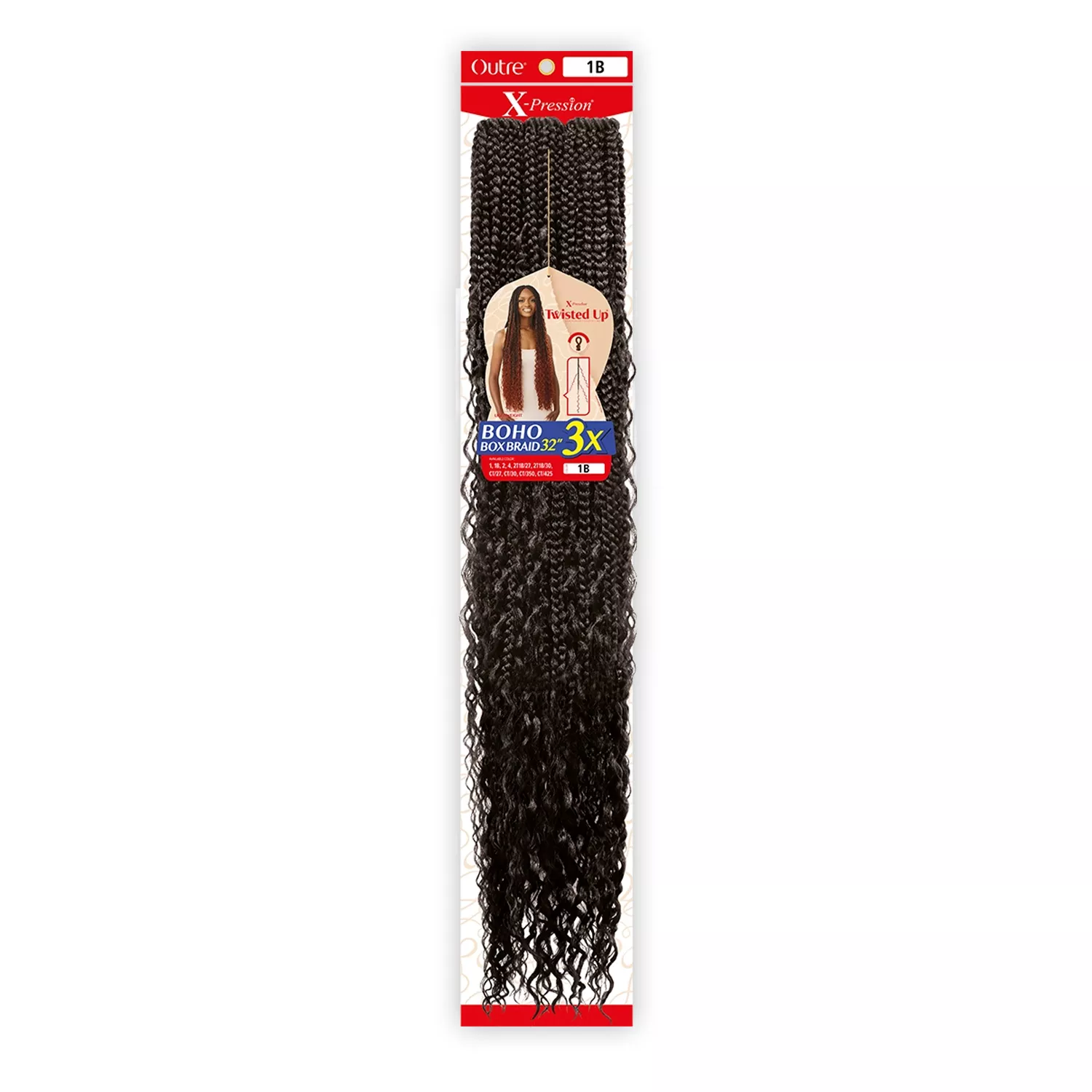 Outre Crochet Braids X-Pression Twisted Up 3X Boho Box Braid 32"