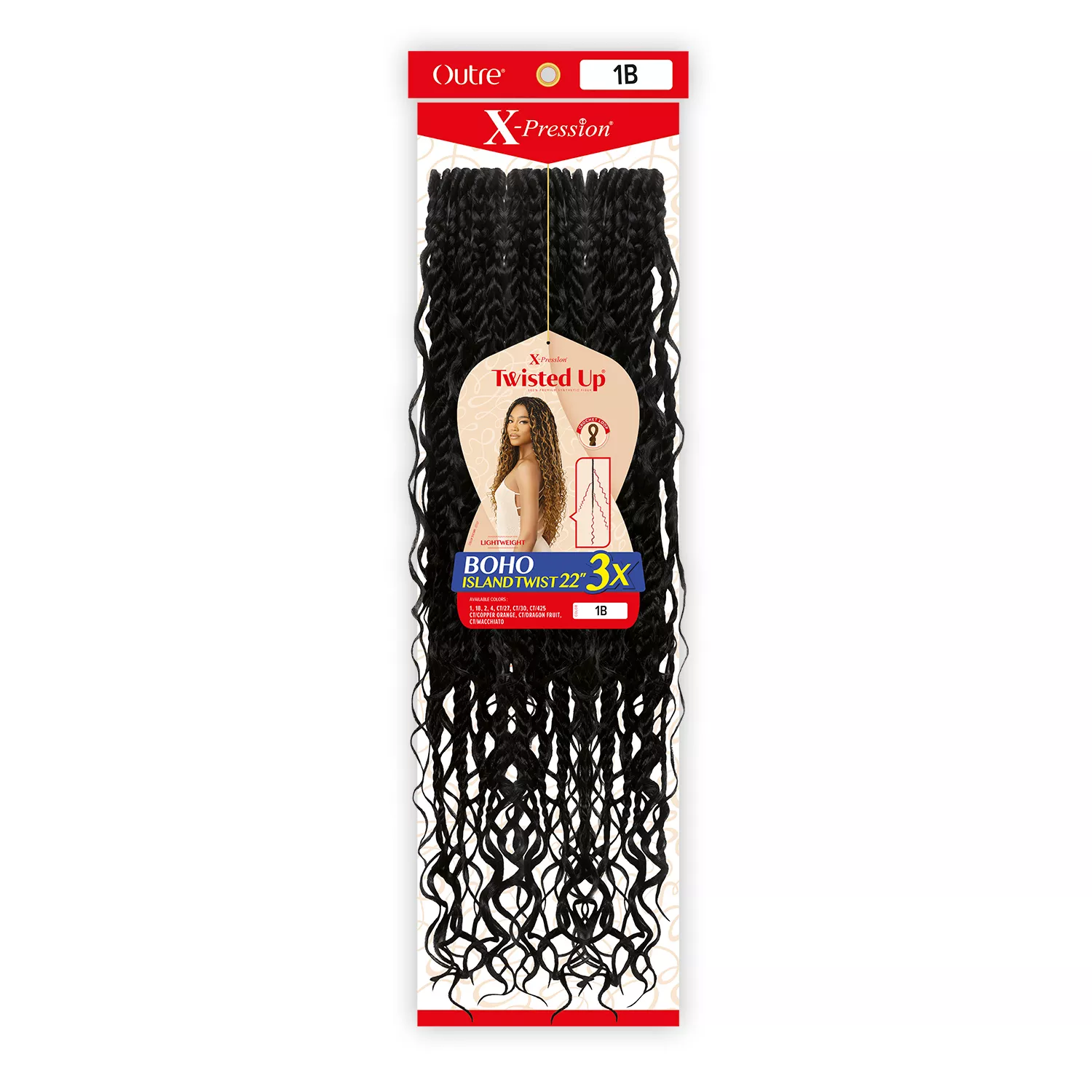 Outre Crochet Braids X-Pression Twisted Up 3X Boho Island Twist 22"