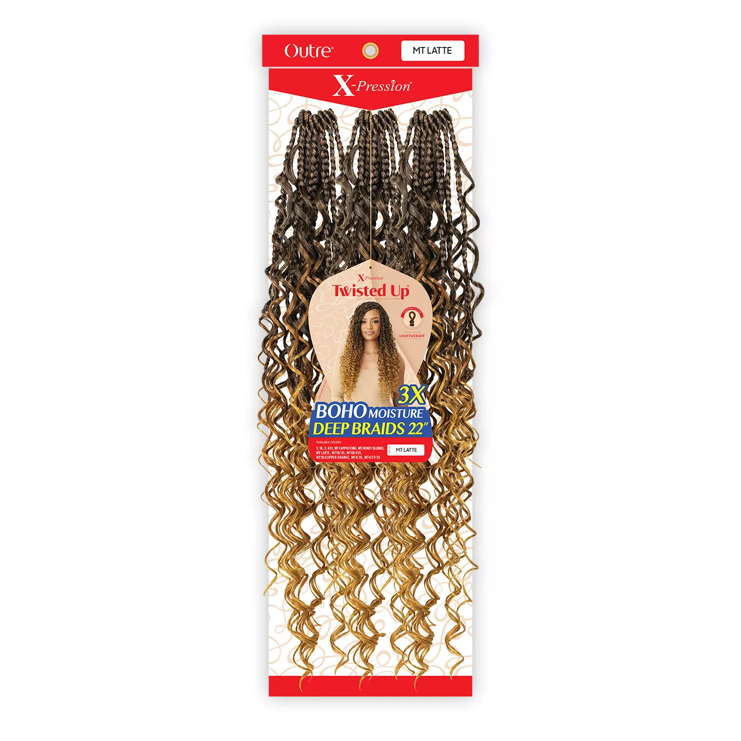 Outre Crochet Braids X-Pression Twisted Up 3X Boho Moisture Deep Braid 22"
