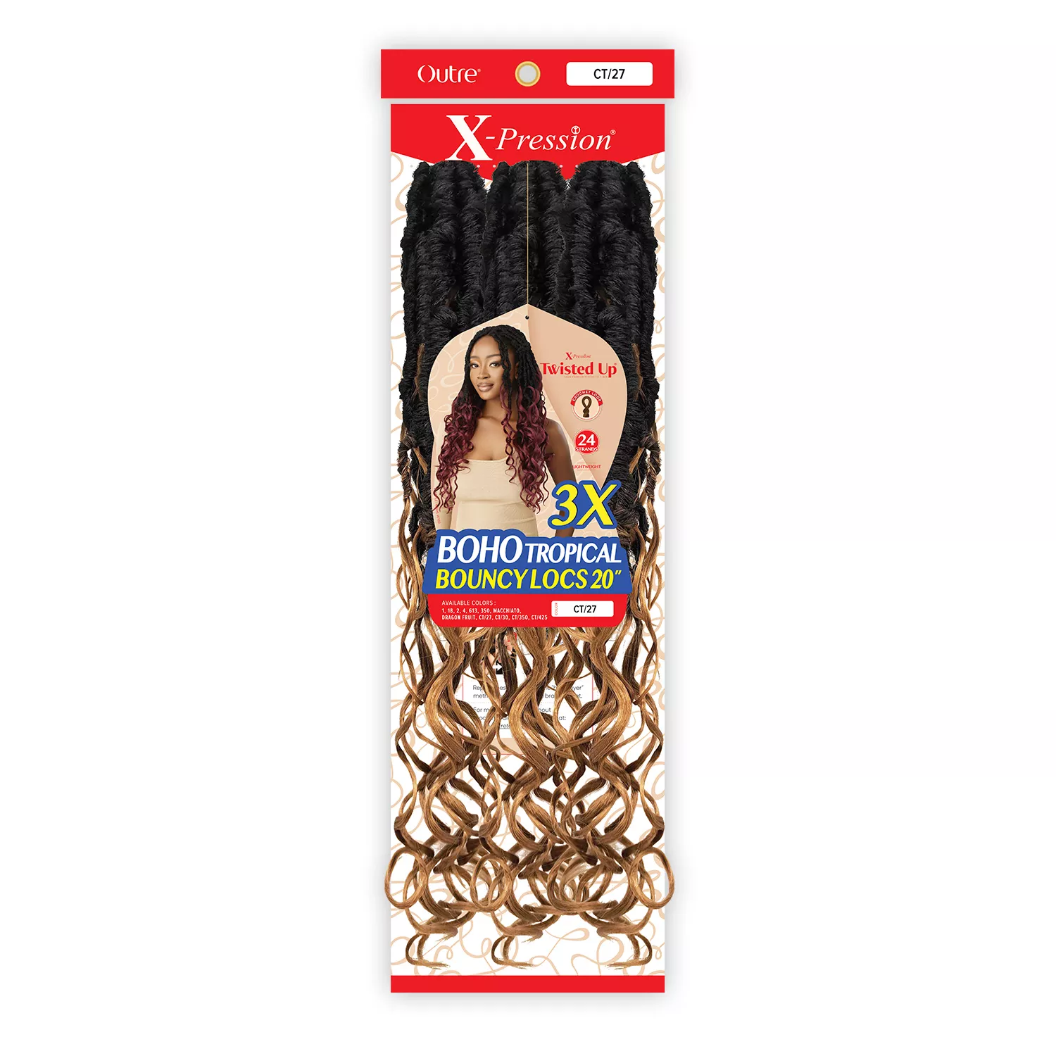 Outre Crochet Braids X-Pression Twisted Up 3X Boho Tropical Bouncy Locs 20"