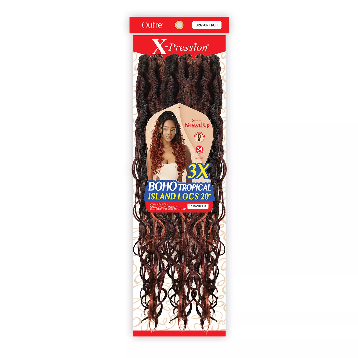 Outre Crochet Braids X-Pression Twisted Up 3X Boho Tropical Island Locs 20"