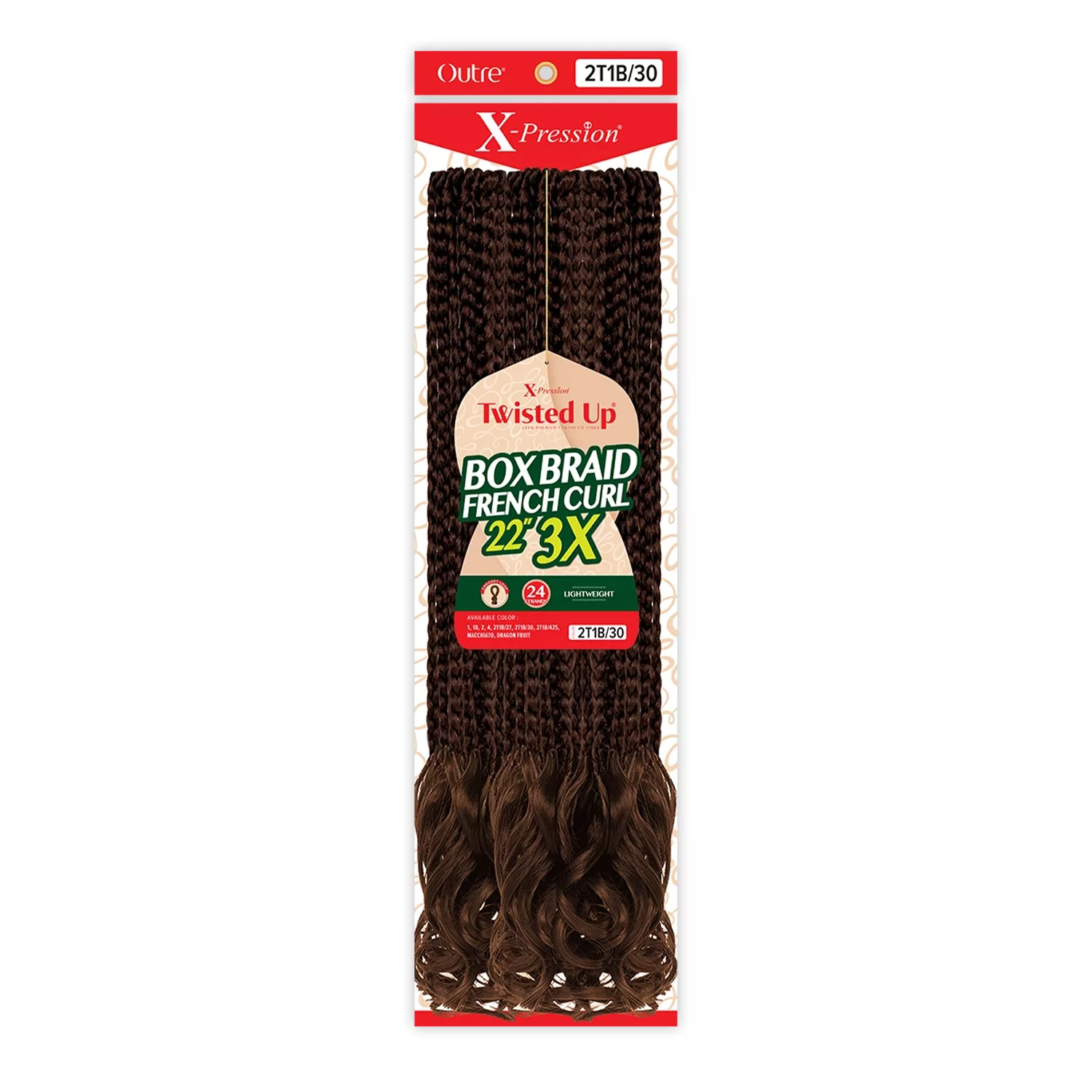 Outre Crochet Braids X-Pression Twisted Up 3X Box Braid French Curl 22"