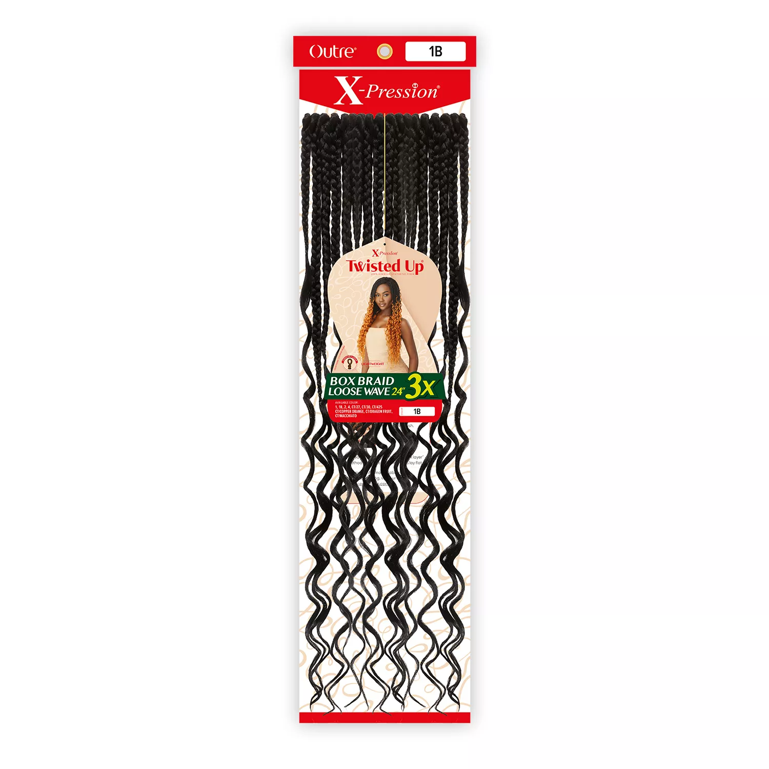 Outre Crochet Braids X-Pression Twisted Up 3X Box Braid Loose Wave 24"