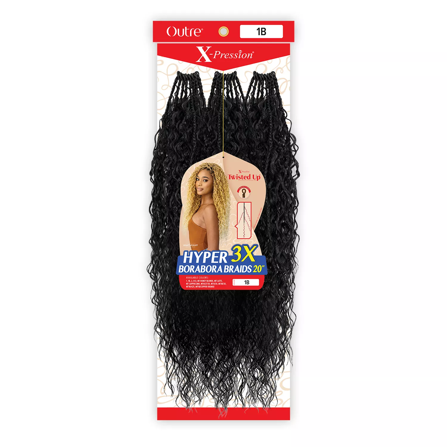 Outre Crochet Braids X-Pression Twisted Up 3X Hyper Borabora Braid 20"