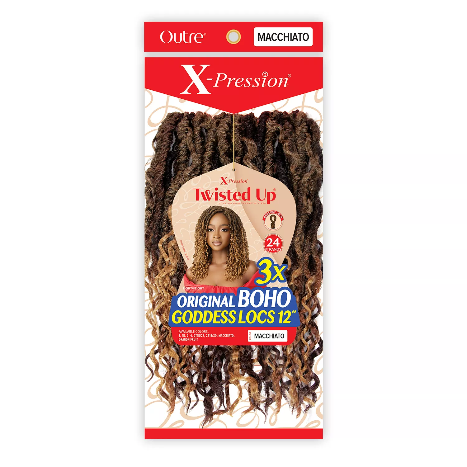 Outre Crochet Braids X-Pression Twisted Up 3X Original Boho Goddess Locs 12"