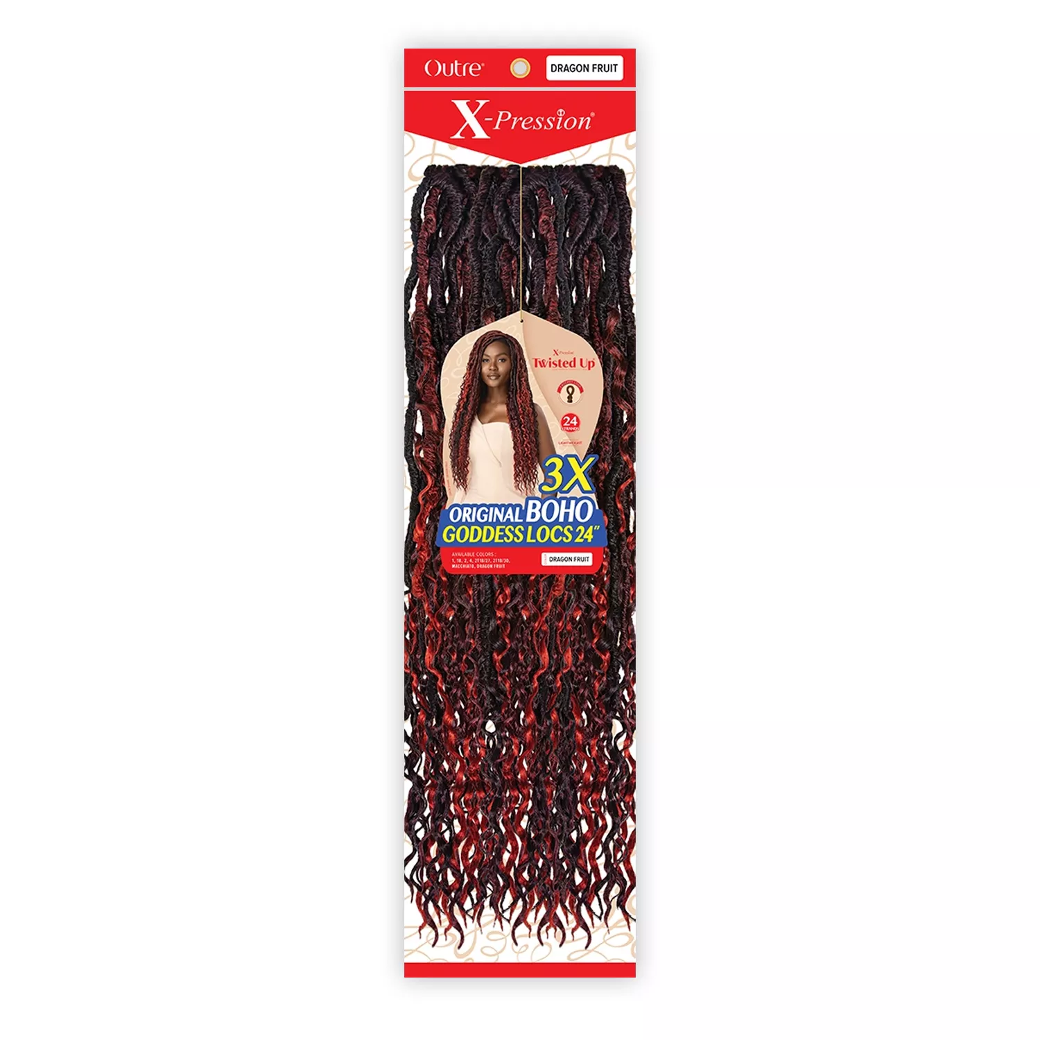 Outre Crochet Braids X-Pression Twisted Up 3X Original Boho Goddess Locs 24"
