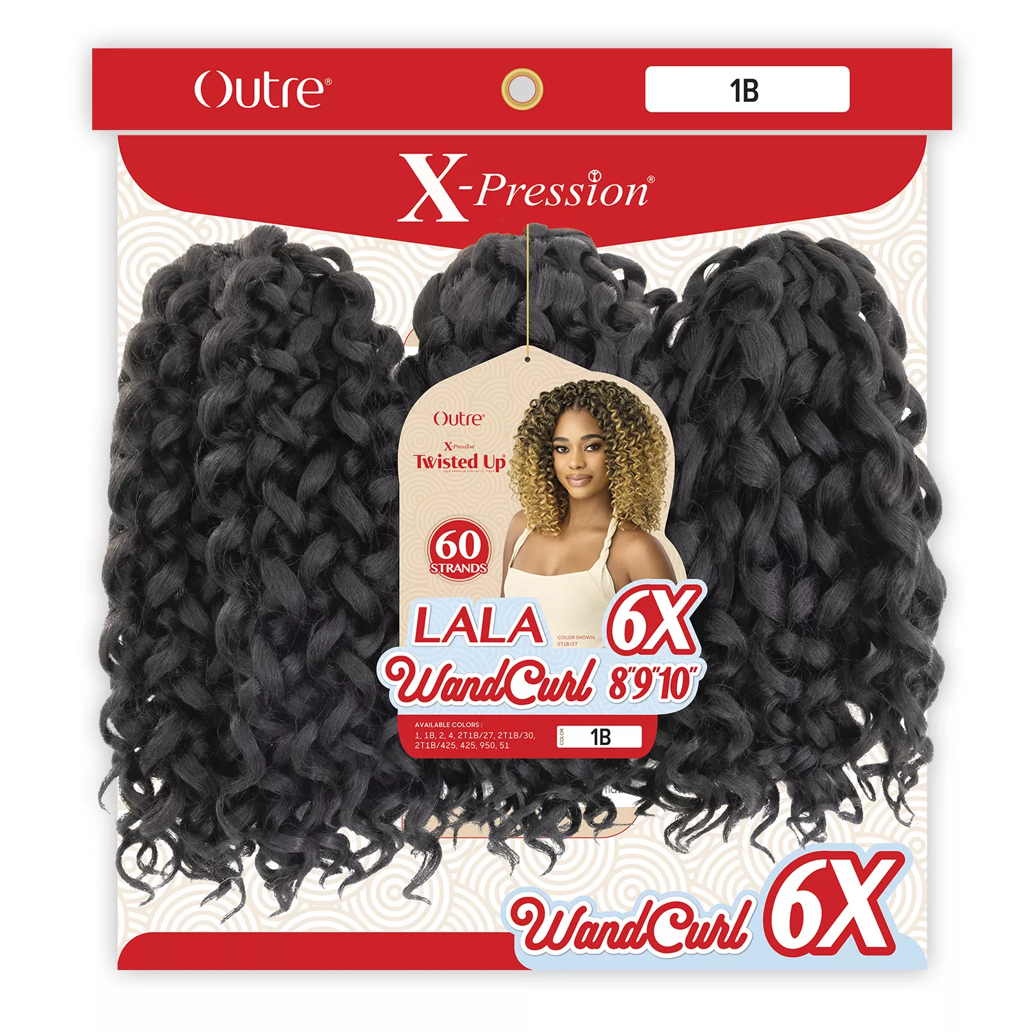 Outre Crochet Braids X-Pression Twisted Up 6X Lala Wandcurl 8"9"10"