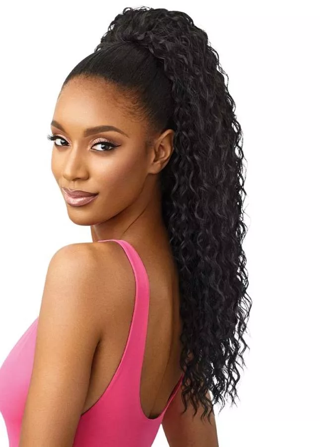 OUTRE DRAWSTRING PONYTAILS PRETTY QUICK PONY - W&W PONY DEEP CURL 24 "