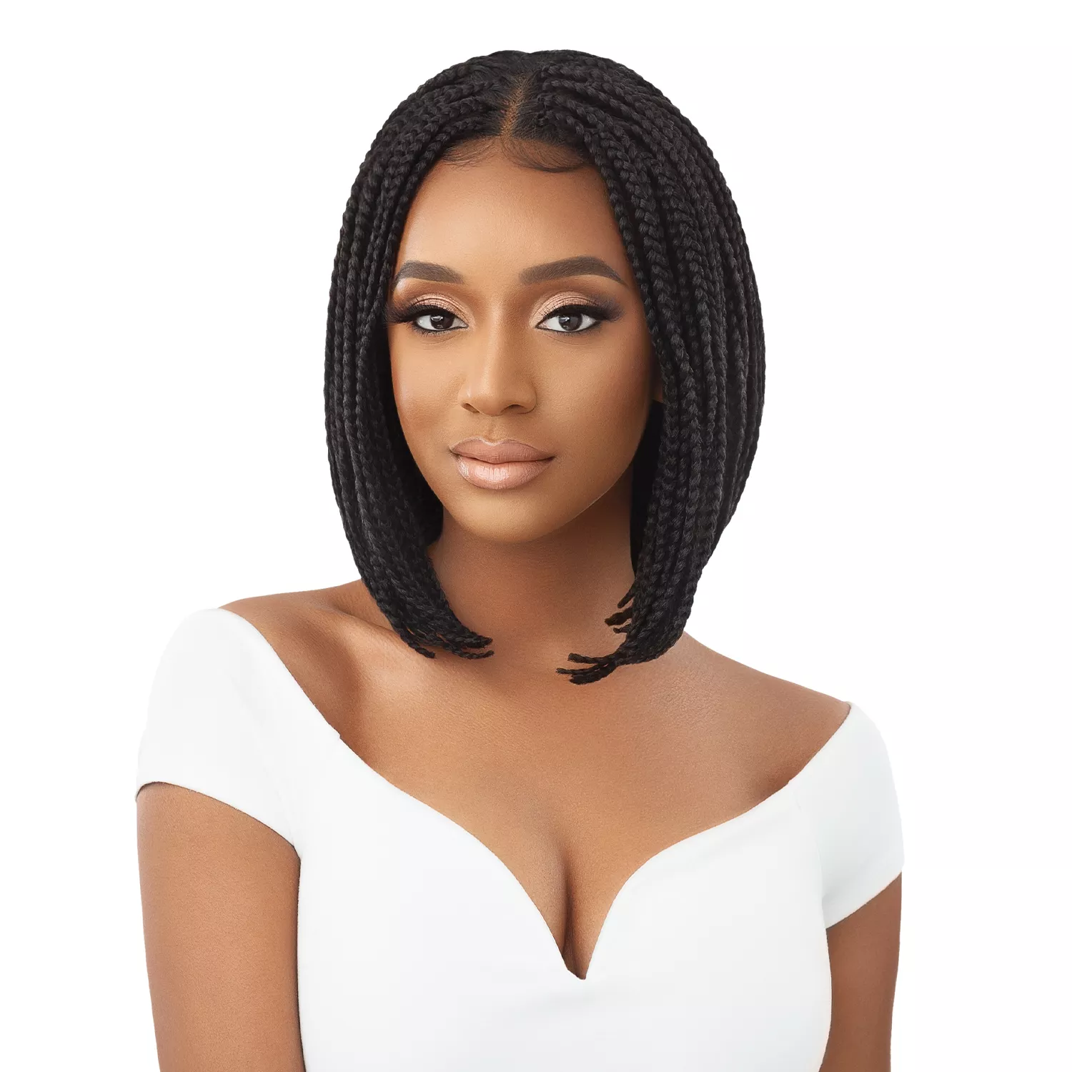 Outre Glueless HD Pre-Braided HD Lace Front Wig 4X4 Box Braid Bob 12"