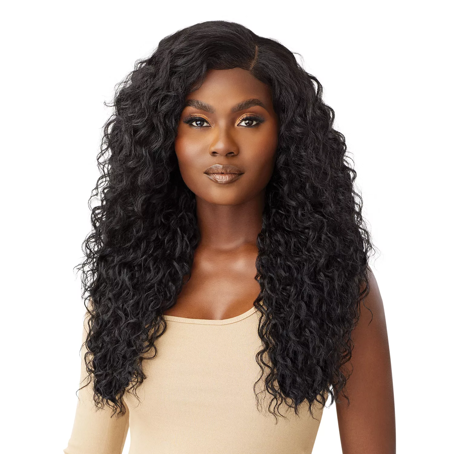 Outre Human Hair Blend Glueless HD 5X5 Lace Closure Wig Malaysian Deep 26"