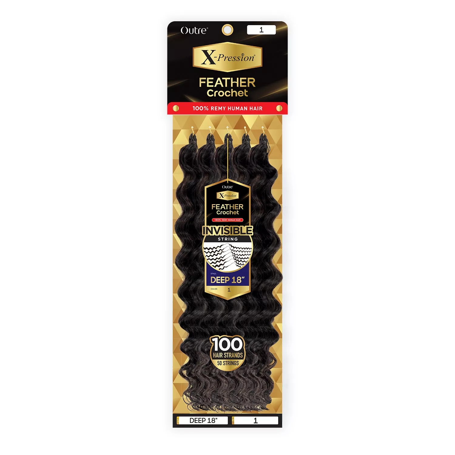 Outre Human Hair Crochet Braids X-Pression Feather Crochet Deep 18"