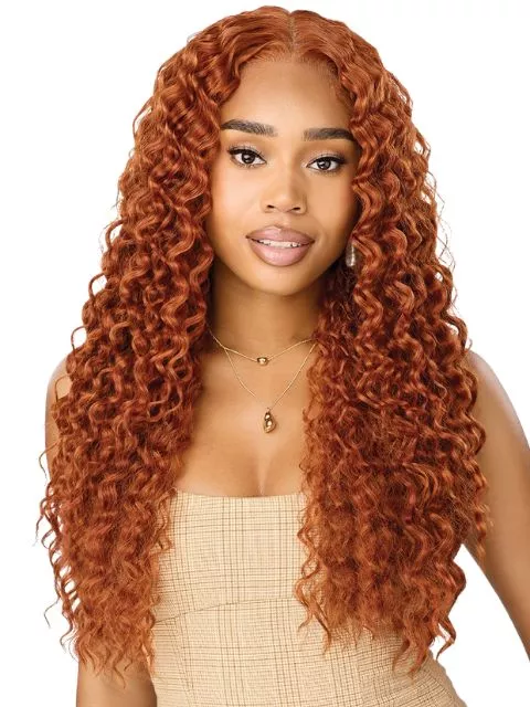 Outre Nueblend Fully Hand-tied 13×6 Human Hair Blend Lace Front Wig- HHB-PERUVIAN CURLS 26″