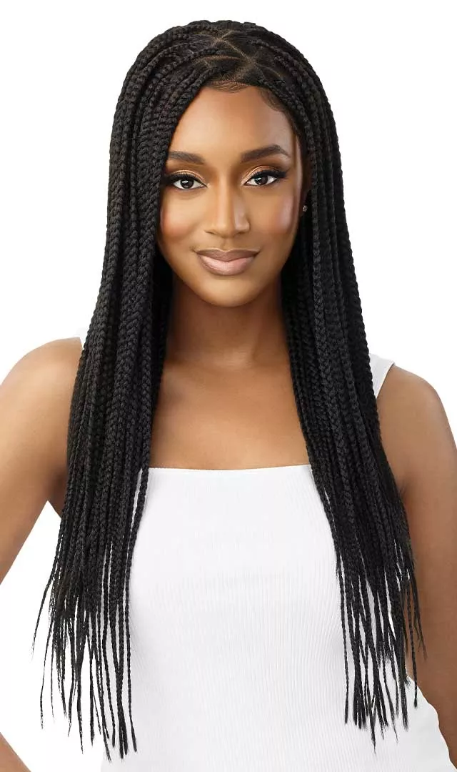 OUTRE PRE- BRAIDED13 "X4 " LACE FRONTAL WIG - KNOTLESS TRIANGLE PART BRAIDS 26 "