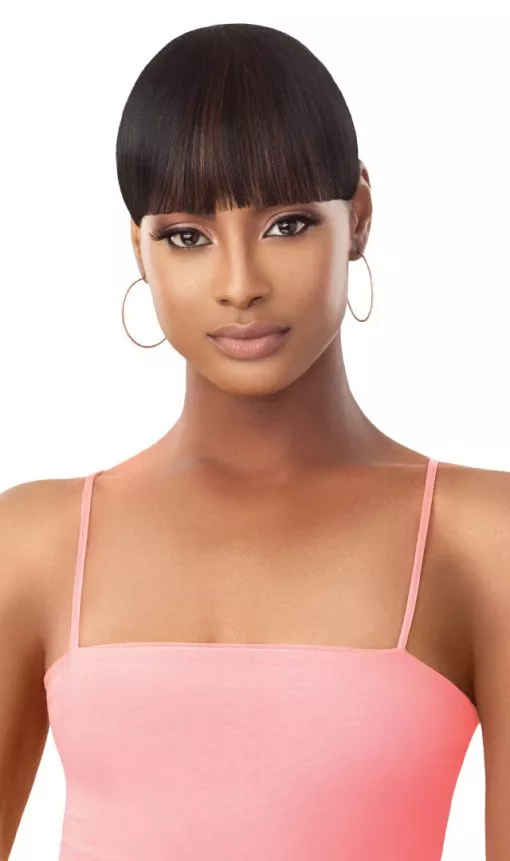 OUTRE PREMIUM SYNTHETIC PRETTY QUICK CLIP ON BANG - CLASSIC BLUNT BANG