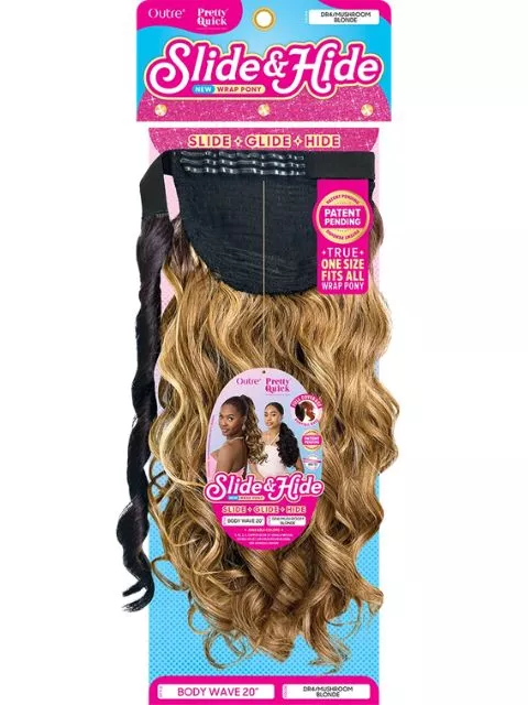 Outre Pretty Quick Slide and Hide Premium Synthetic Ponytail - BODY WAVE 20"