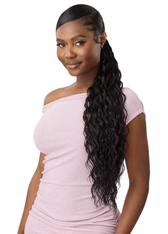 OUTRE PRETTY QUICK SYNTHETIC WRAP PONY - WATER WAVE 28 "