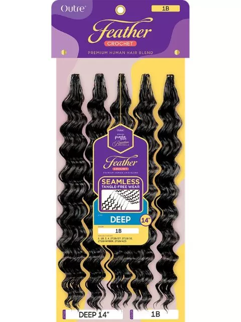 Outre Purple Pack Brazilian Bundle Feather Crochet Braid(Pre-Loop)- FEATHER CROCHET DOMINICAN"