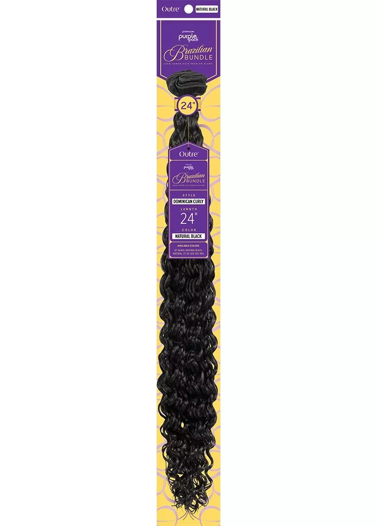 OUTRE PURPLE PACK BRAZILLIAN BUNDLE HUMAN HAIR BLEND WEAVE - DOMINICAN CURLY