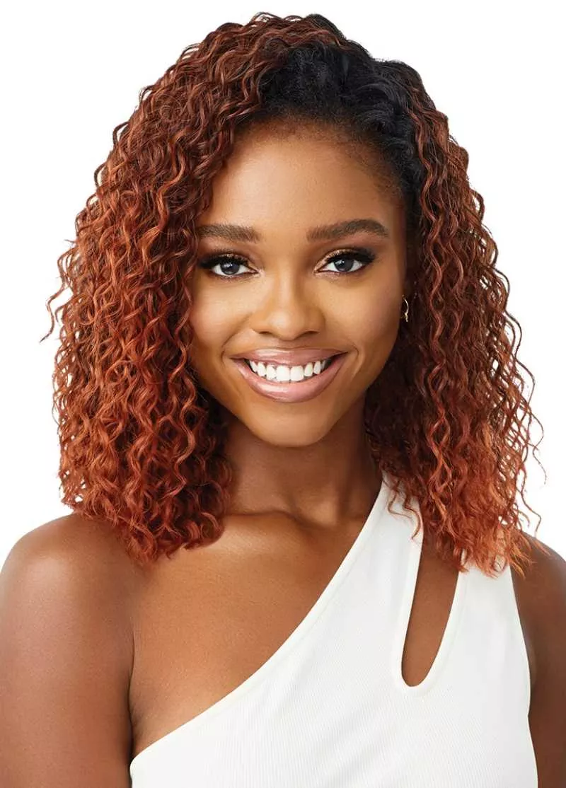 OUTRE QUICK WEAVE SYNTHETIC HALF WIG - DEEP CURL 14 "