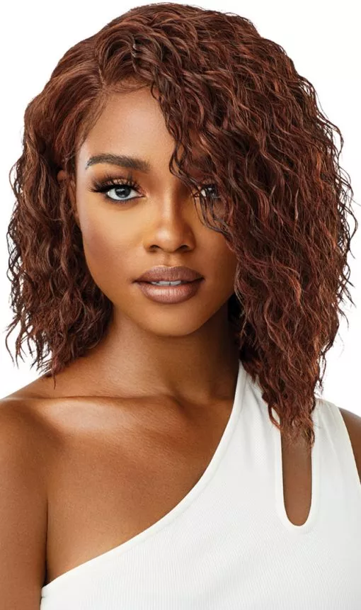 OUTRE SYNTHETIC PRE- PLUKED HD TRANSPARENT LACE FRONT WIG - GRETA