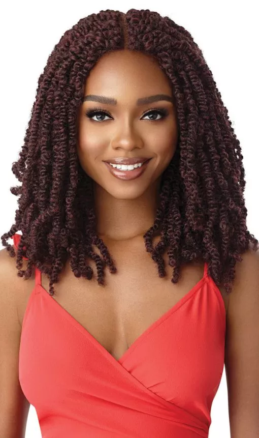 OUTRE TWISTED UP 4X4 LACE FRONT BRAID WIG - WAVY BOMB TWIST 18 "