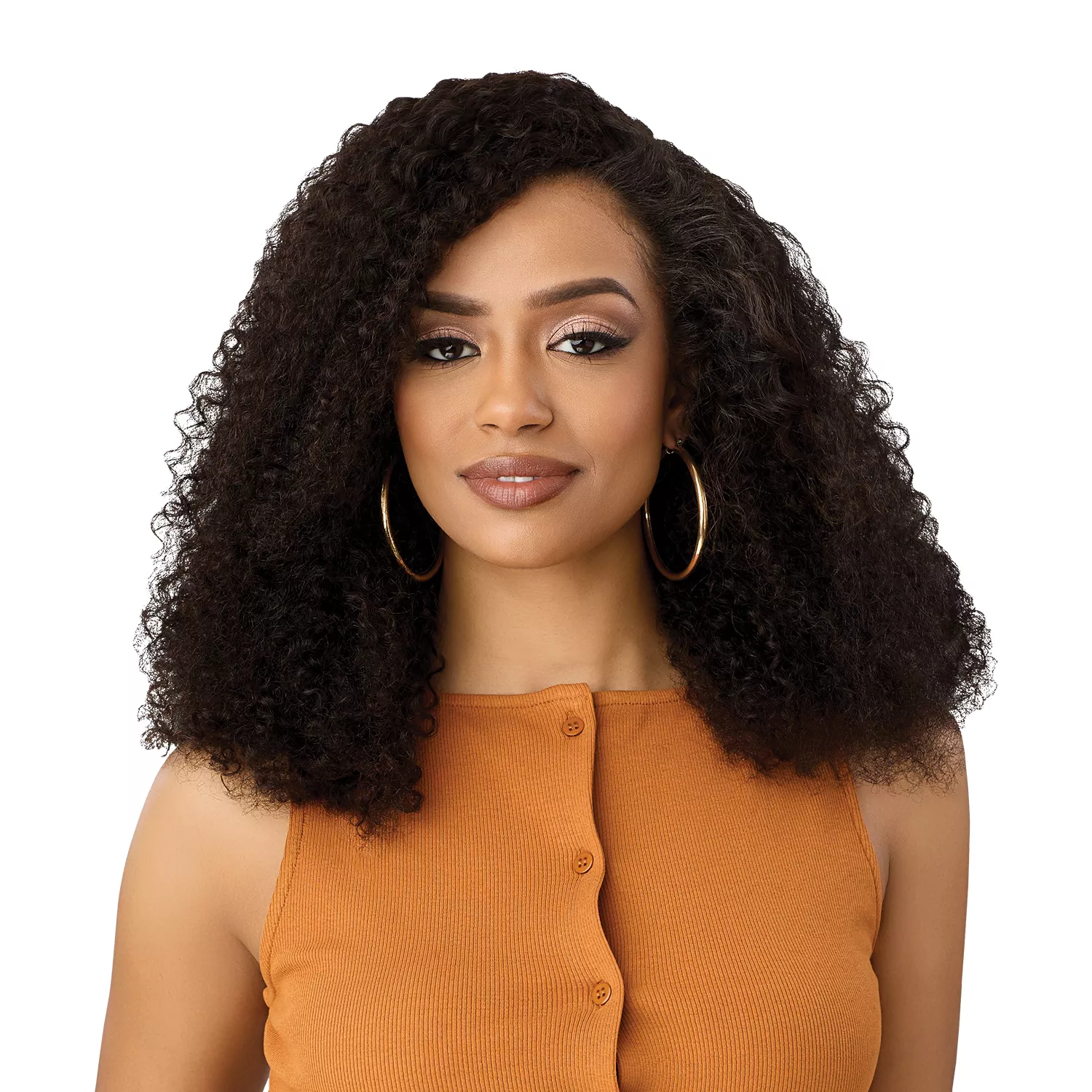 Outre Unprocessed Human Hair Half Wig EverRoot HH-Deep Curl 18"