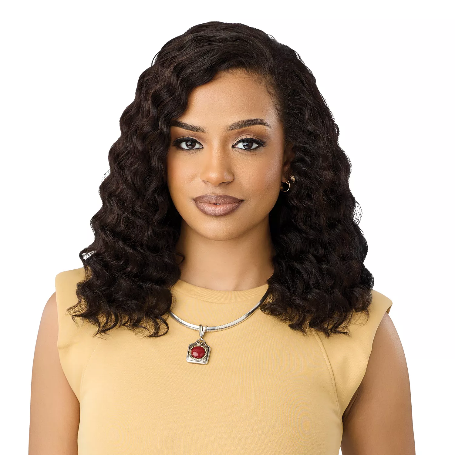 Outre Unprocessed Human Hair Half Wig EverRoot HH-Deep Wave 16"